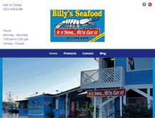 Tablet Screenshot of billys-seafood.com